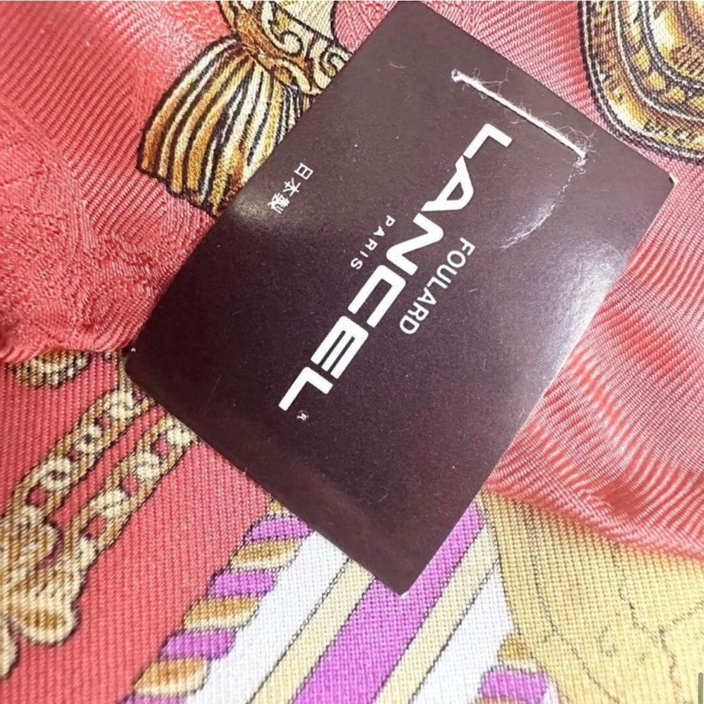 LANCEL silk 85cm unused scarf Authentic - Picture 10 of 12